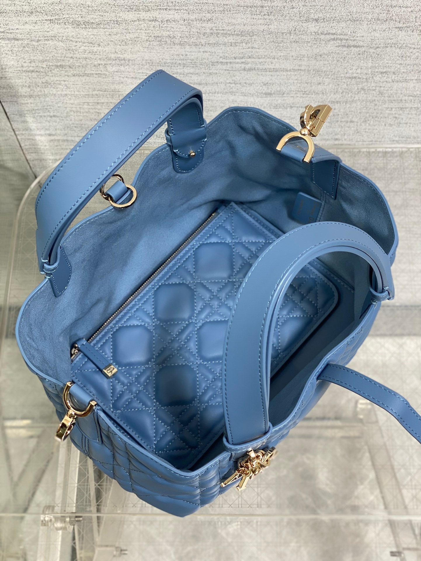 ALWAYS MINI 23 BAG IN AZURE BLUE MACROCANNAGE CALFSKIN