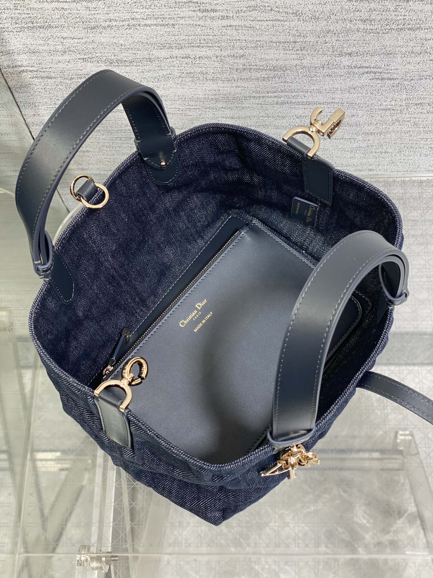 MINI 23 TOUJOURS BAG IN BLUE GRAPHIC CANNAGE DENIM