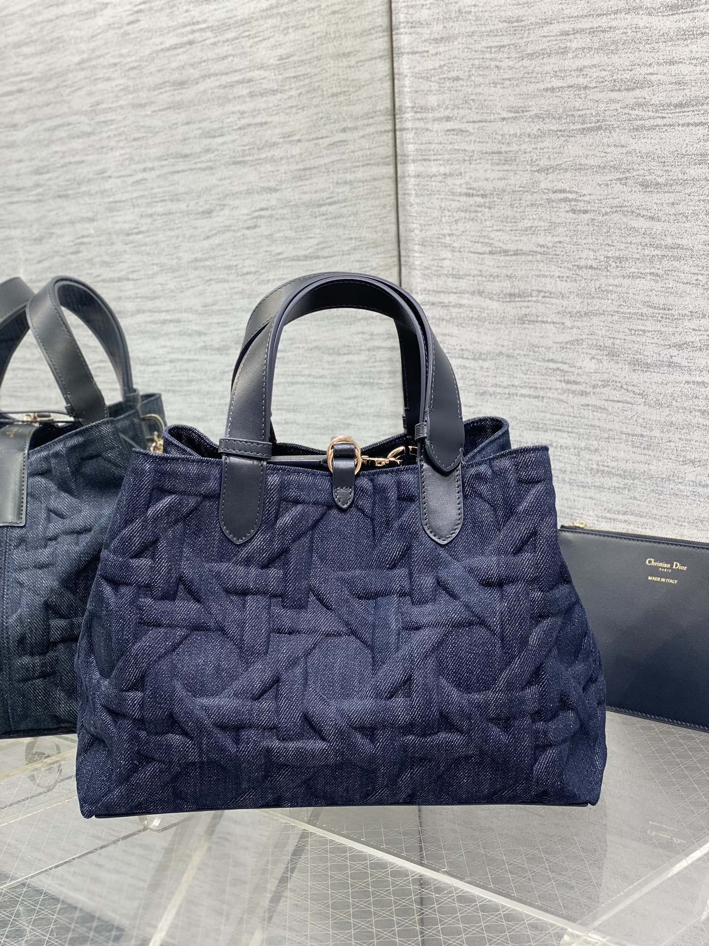 MEDIUM 28 TOUJOURS BAG IN BLUE GRAPHIC CANNAGE DENIM