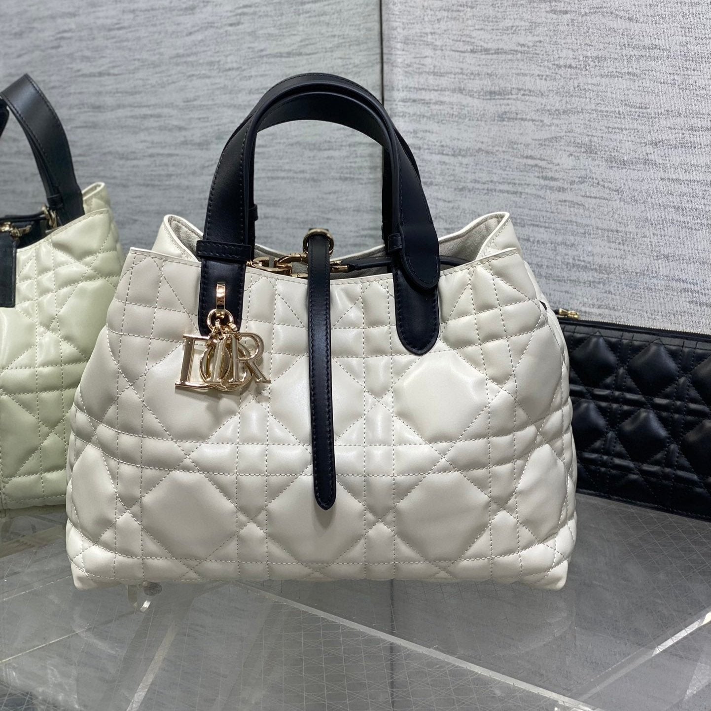 ALWAYS MINI 28 BAG IN WHITE MIX BLACK MACROCANNAGE CALFSKIN