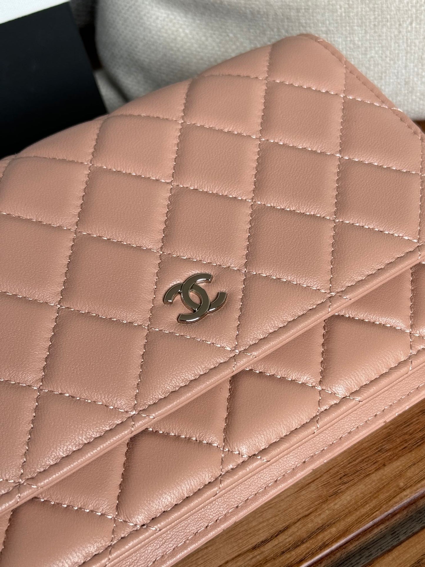 CC WOC ENTRUPY 19 BAG IN LIGHT PINK CALFSKIN