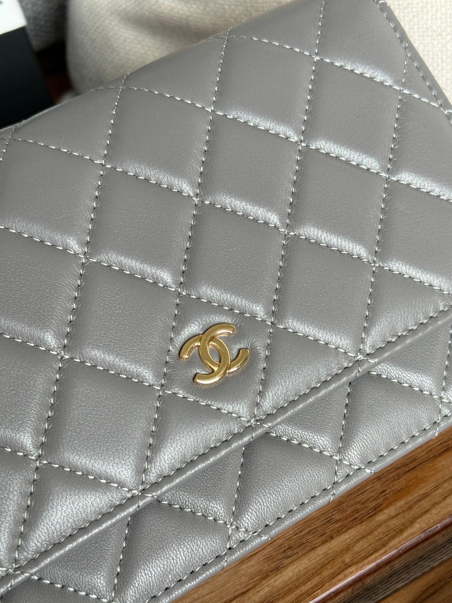 CC WOC ENTRUPY 19 BAG IN SPANISH GREY CALFSKIN