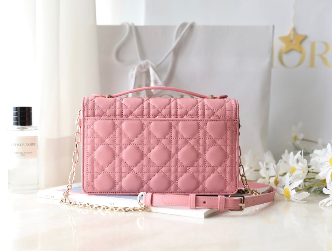 MINI 24 TOP-HANDLE LIGHT PINK LAMBSKIN