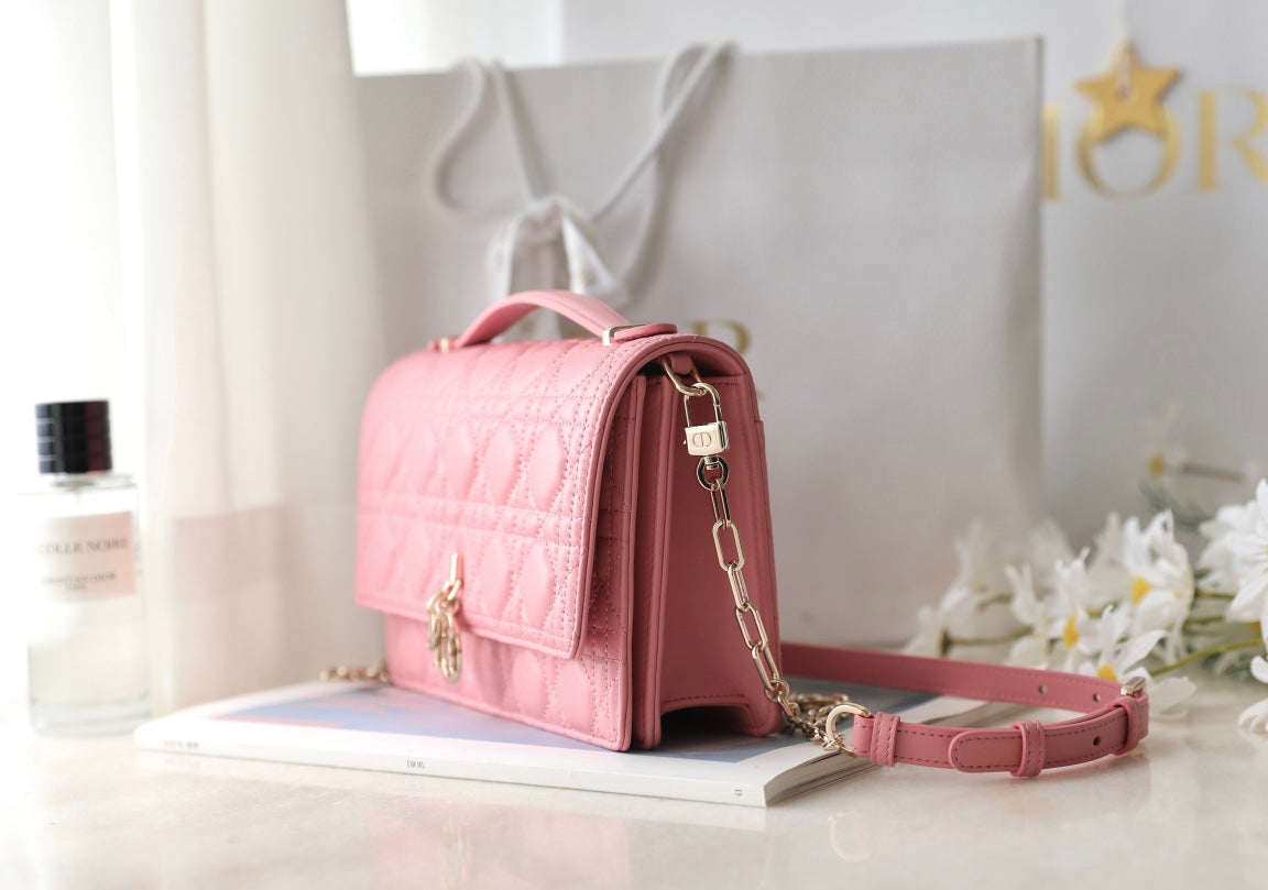 MINI 24 TOP-HANDLE LIGHT PINK LAMBSKIN