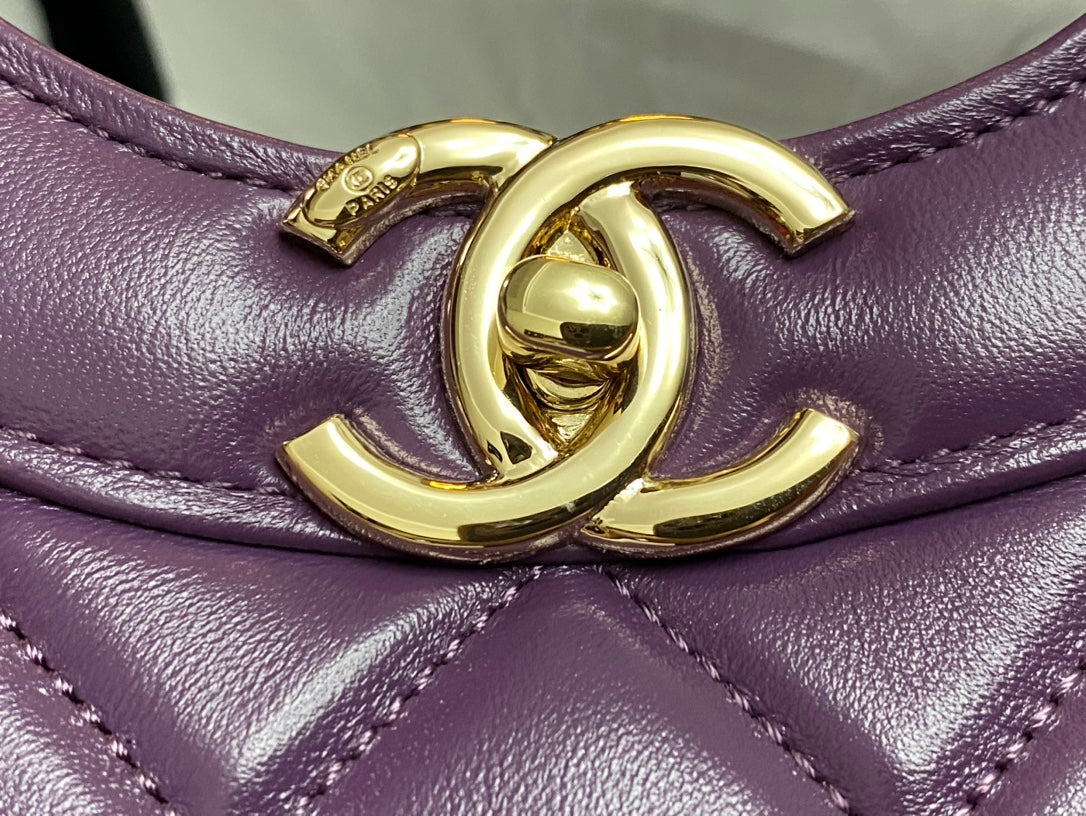 CC SMALL 30 SHOPPING BAG IN VIOLET PURPLE CALFSKIN