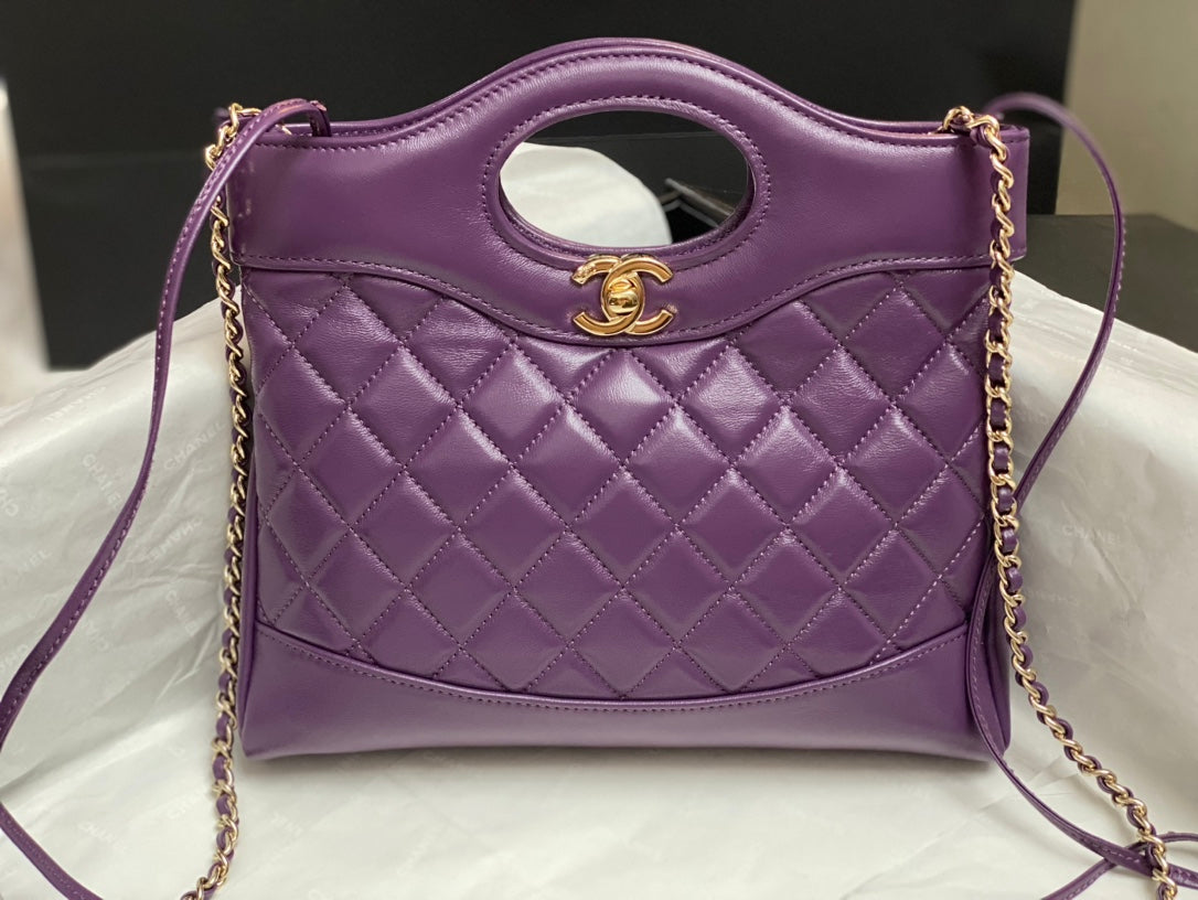 CC MINI 23 SHOPPING BAG IN VIOLET PURPLE CALFSKIN