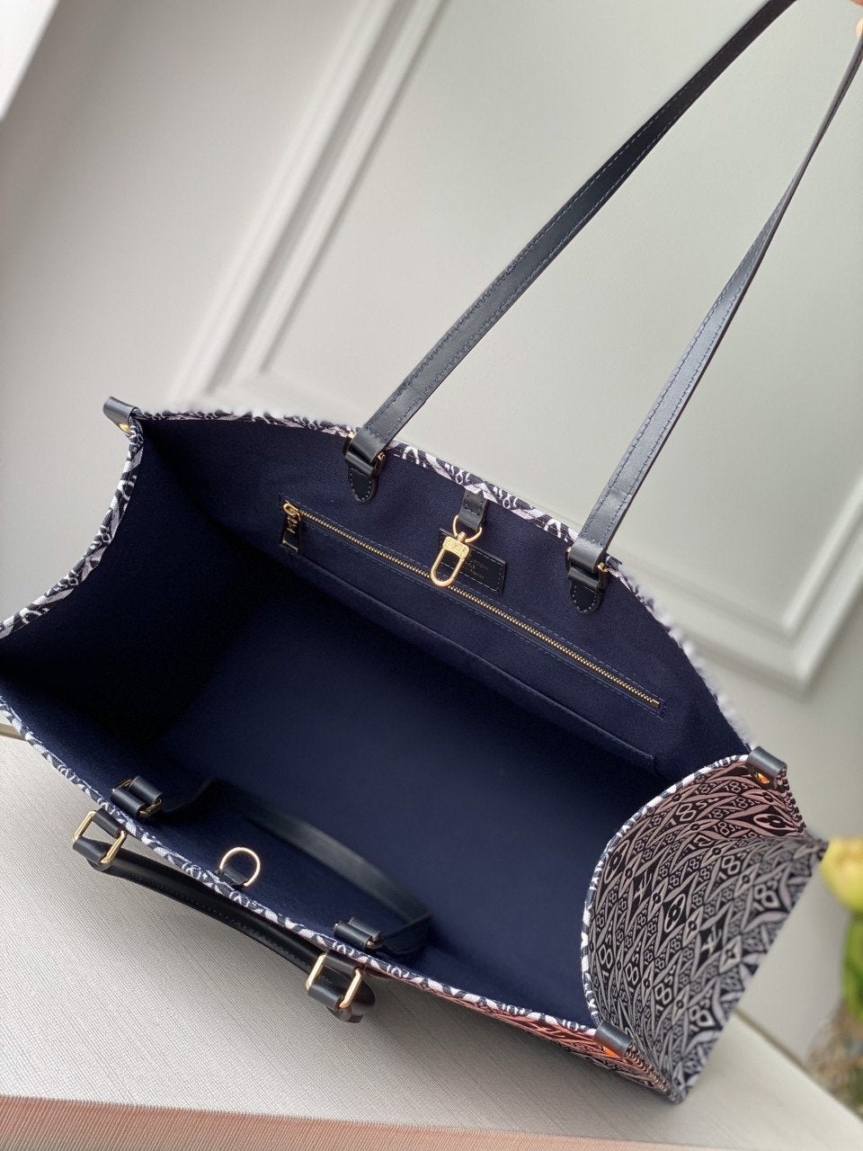 LV SINCE 1854 ONTHEGO GM GREY TEXTILE