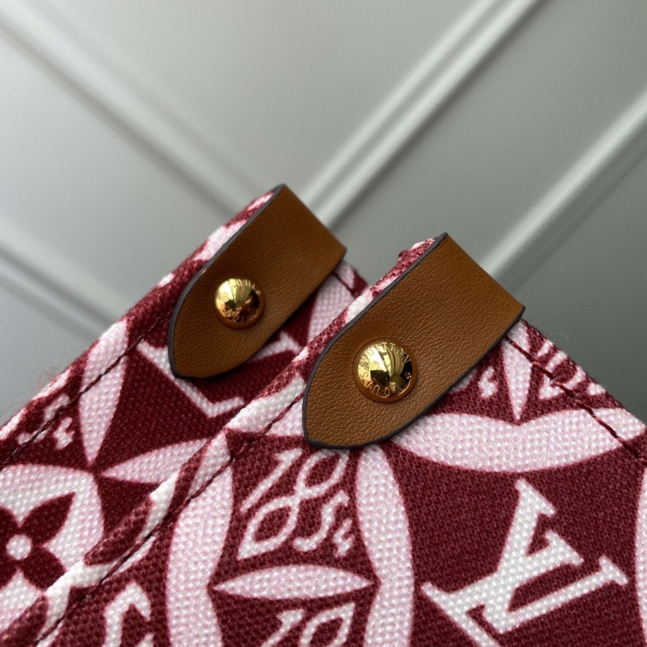 LV SINCE 1854 ONTHEGO GM BORDEAUX RED TEXTILE