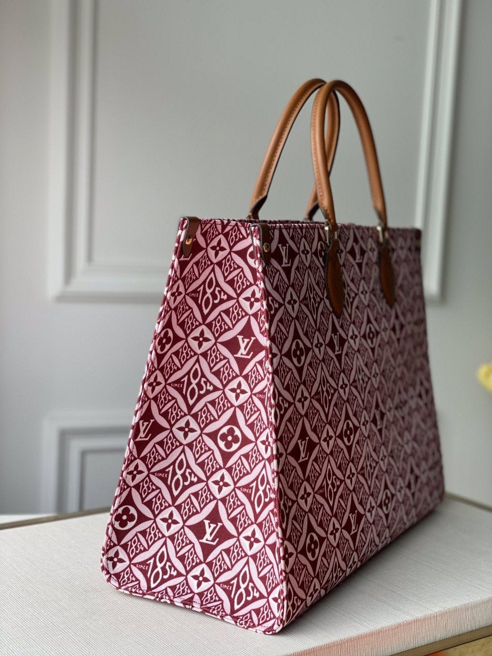 LV SINCE 1854 ONTHEGO GM BORDEAUX RED TEXTILE