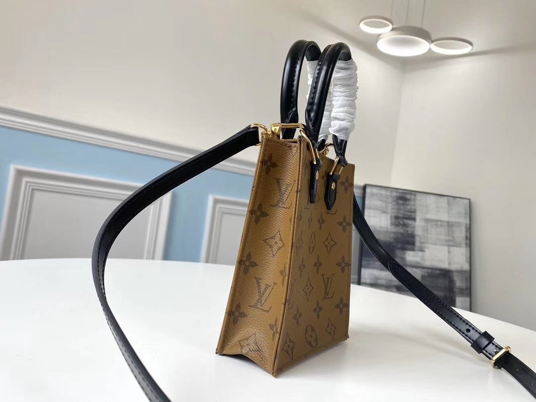 LV PETIT SAC PLAT MONOGRAM COATED CANVAS